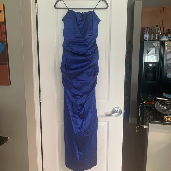 Strapless Ruched Nicolle Miller Floor-length Dress - Picture 1 of 6